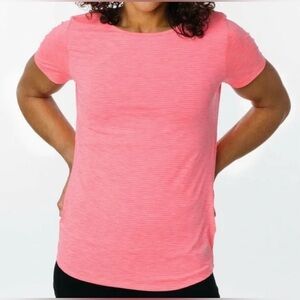ZYIA Pink Striped Short Sleeve